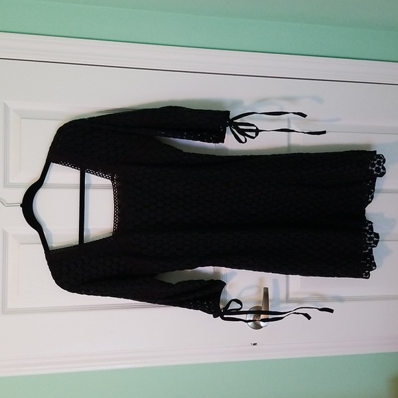 Black 3/4 sleeve black dress by Solitaire size 12 - Picture 1 of 4